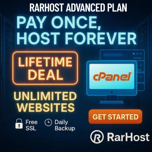 RARHost Advanced - пожизненный хостинг на cPanel | 30GB