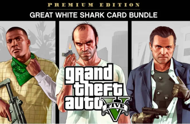 GTAV👑 Premium Online Ed&Great White Shark Card Rockstar