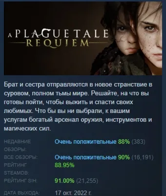 A Plague Tale: Requiem АВТОДОСТАВКА STEAM РОССИЯ - irongamers.ru