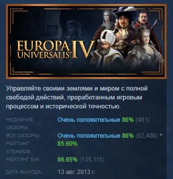 Europa Universalis IV АВТОДОСТАВКА STEAM РОССИЯ - irongamers.ru