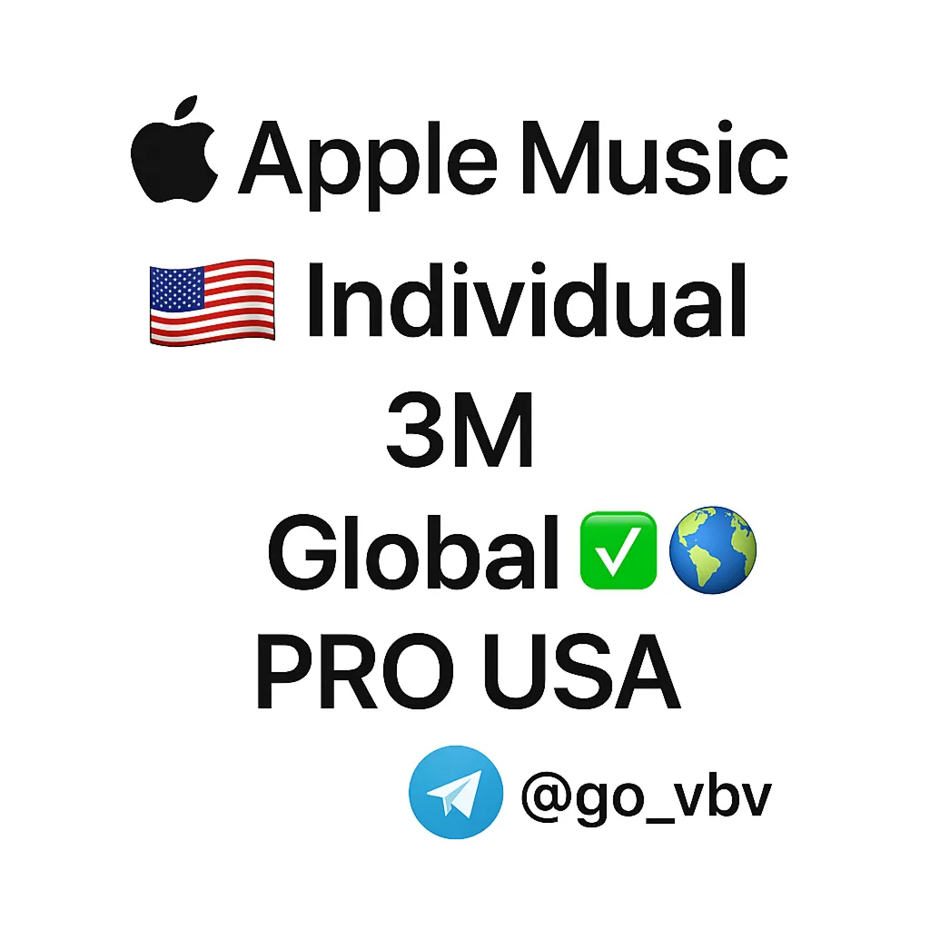 Apple Music 🇺 🇸 Инд. | 1/3M | Глобально ✅ 🌍 PRO USA