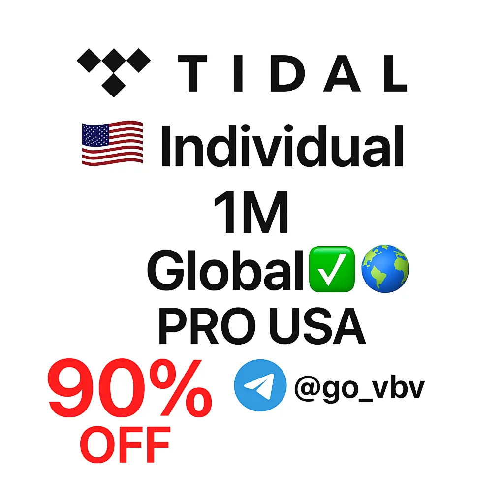 TIDAL 🇺 🇸 – Инд. HiFi Plus | 1M | Глобально ✅ 🌍 PRO