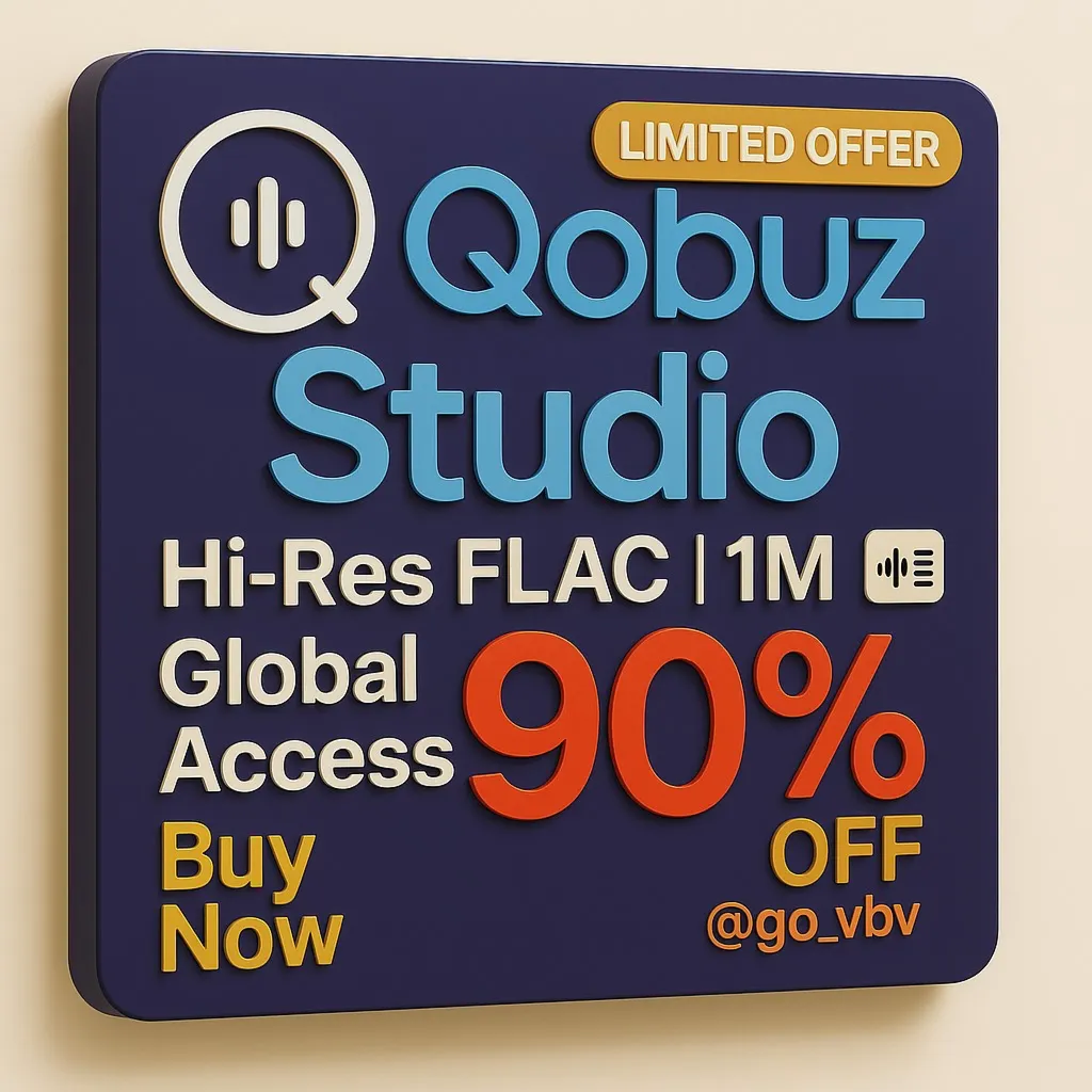Qobuz Studio – Hi-Res FLAC | 1M | Глобальный доступ🇺 🇸 