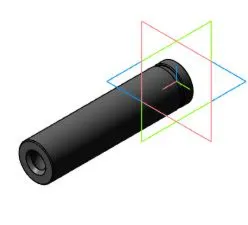 Чертеж и 3D модель детали толкатель в компасе