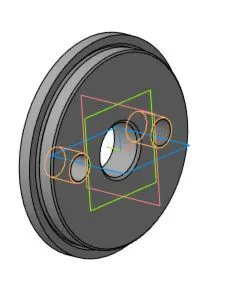 Чертеж и 3D модель детали шайба упорная в компасе
