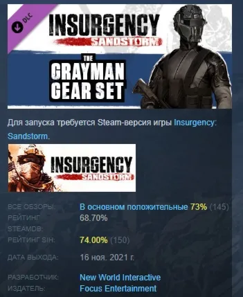 Insurgency: Sandstorm - Gray Man Gear Set DLC STEAM - irongamers.ru