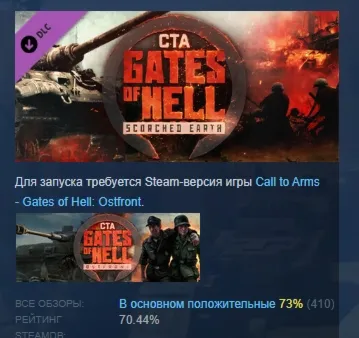 Call to Arms - Gates of Hell: Scorched Earth DLC АВТОДОСТАВКА STEAM РОССИЯ ЛИЦЕНЗИЯ - irongamers.ru