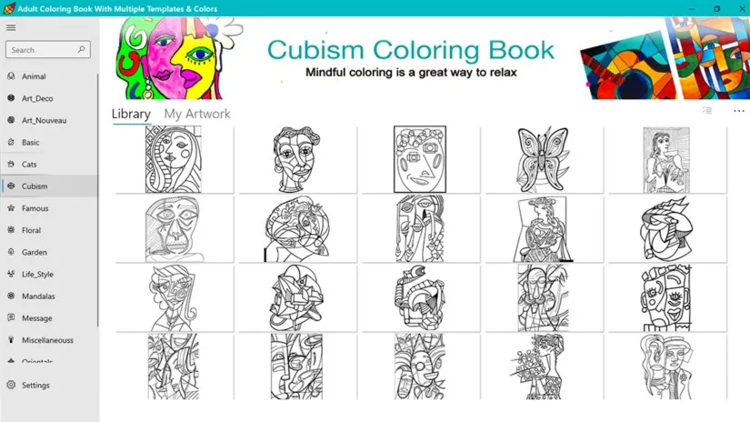 Премиум для Adult Coloring Book With Multiple Templates