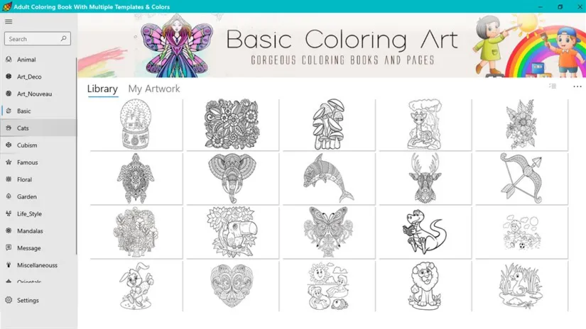 Премиум для Adult Coloring Book With Multiple Templates