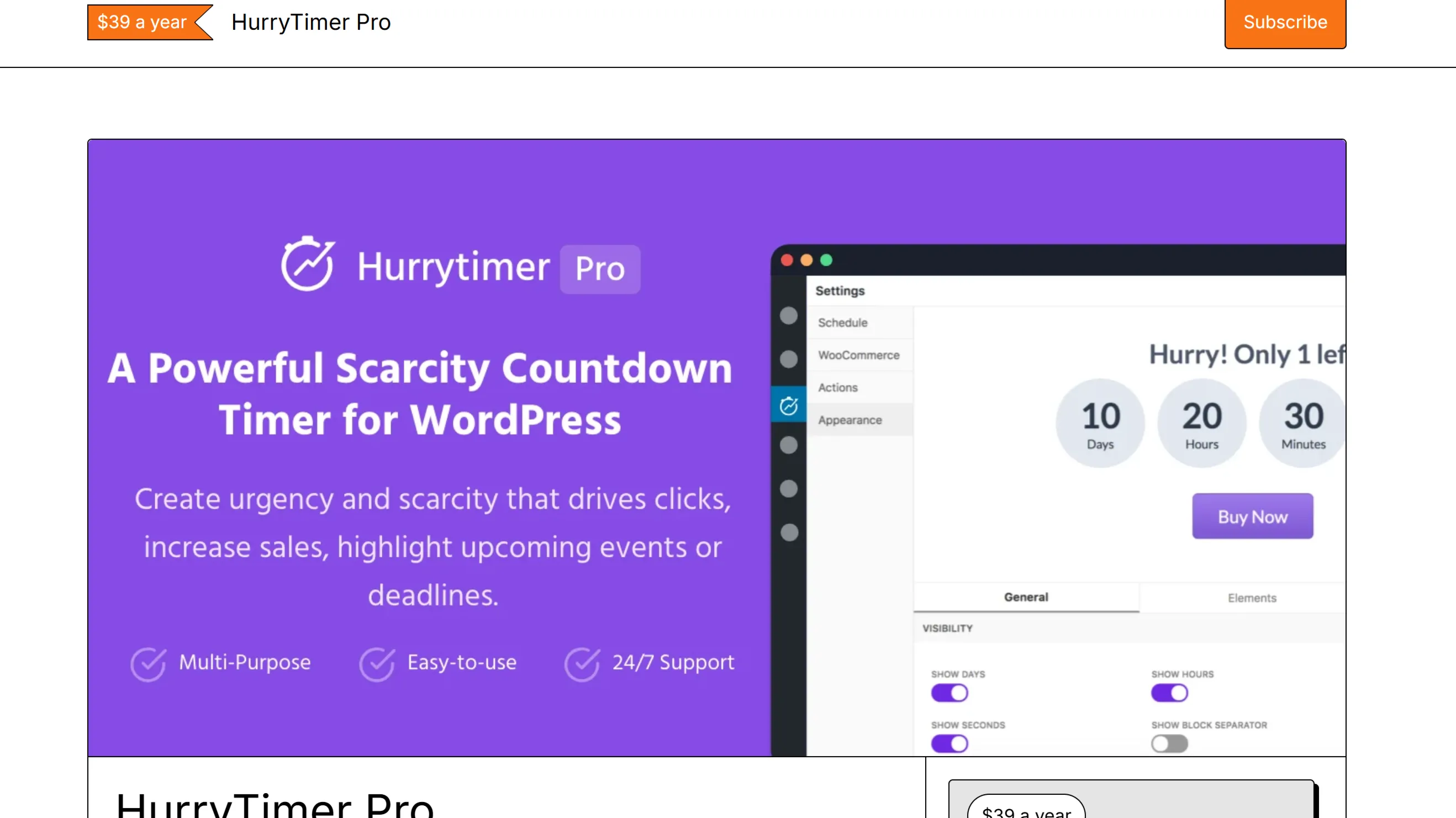 Последняя версия плагина HurryTimer PRO GPL