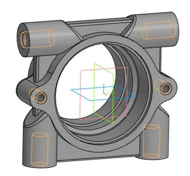 Чертеж и 3D модель детали стойка задняя в компасе