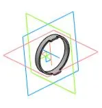 Чертеж и 3D модель детали кольцо прижимное в компасе