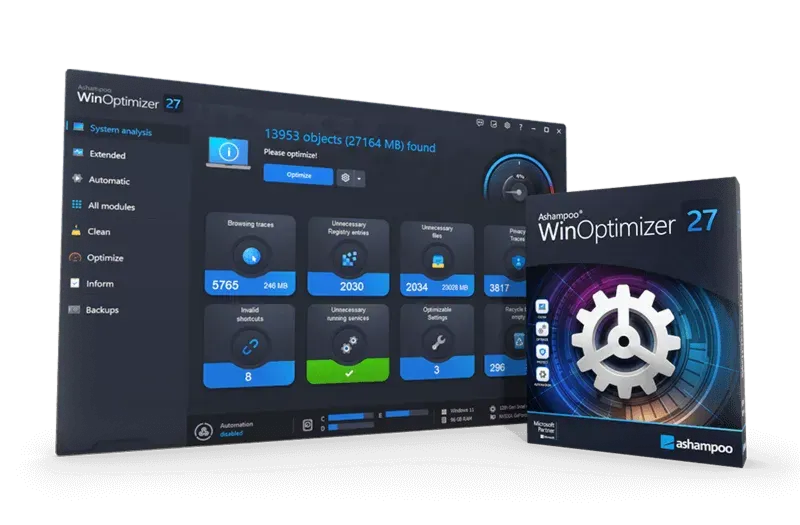Ashampoo WinOptimizer 27 PRO/бессрочный лицензионный кл