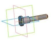 Чертеж и 3D модель детали ось-винт в программе Компас