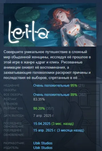 LEILA АВТОДОСТАВКА STEAM GLOBAL МГНОВЕННО ЛИЦЕНЗИЯ