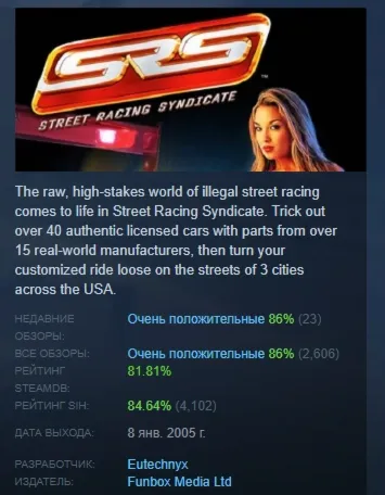 Street Racing Syndicate АВТОДОСТАВКА STEAM GLOBAL МГНОВЕННО ЛИЦЕНЗИЯ - irongamers.ru