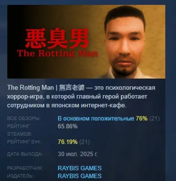 The Rotting Man АВТОДОСТАВКА STEAM GLOBAL МГНОВЕННО ЛИЦЕНЗИЯ