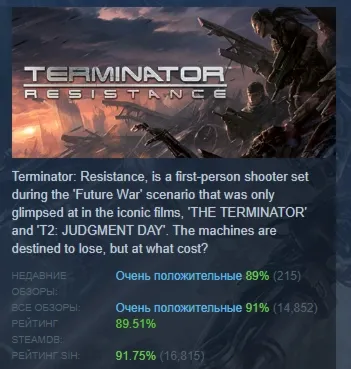 Terminator: Resistance АВТОДОСТАВКА STEAM РОССИЯ - irongamers.ru