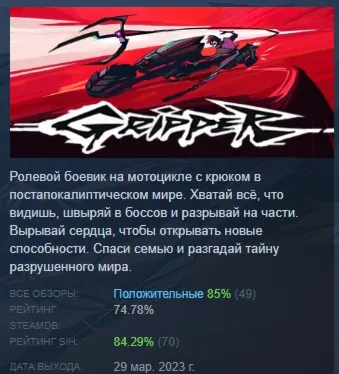 Gripper АВТОДОСТАВКА STEAM GLOBAL МГНОВЕННО ЛИЦЕНЗИЯ