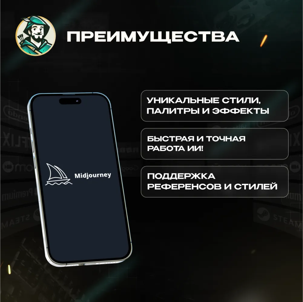MIDJOURNEY / 1 МЕСЯЦ BASIC/STANDARD/PRO 100% ГАРАНТИЯ - irongamers.ru