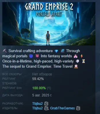 Grand Emprise 2 Portals Apart АВТОДОСТАВКА STEAM GLOBAL МГНОВЕННО ЛИЦЕНЗИЯ