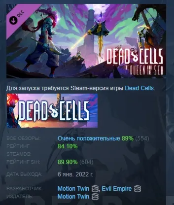 Dead Cells: The Queen and the Sea STEAM GIFT РОССИЯ