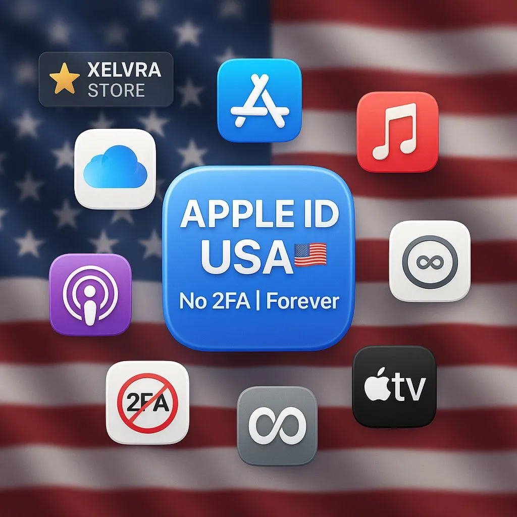 🇺 🇸 Apple ID США | Без 2FA или Телефон | Полный Доступ | Быстрая Доставка 🔐 