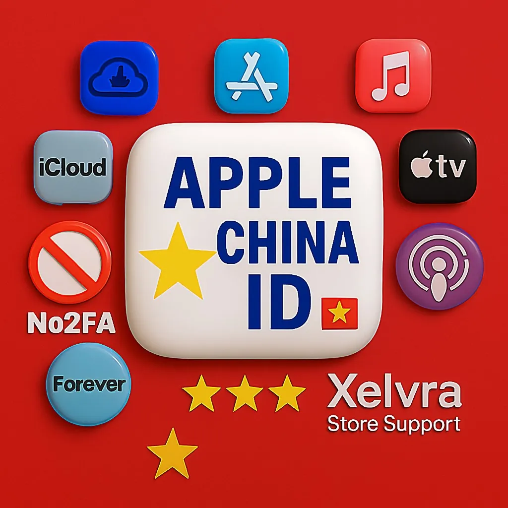 🇨 🇳 Apple ID Китай без 2FA полный доступ мгновенно 🚀 