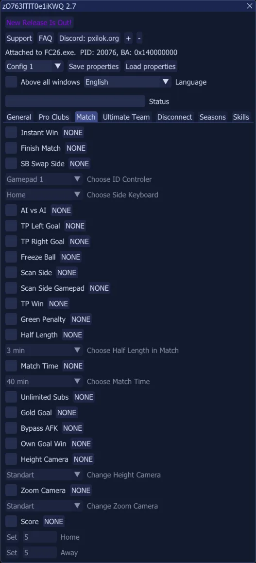 FC 26 Трейнер Чит Хак, Профи Клубы, ВЛ, Драфт - irongamers.ru