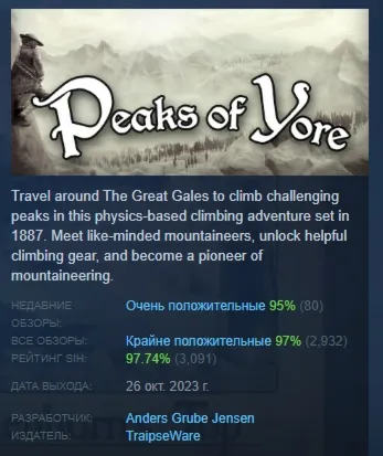 Peaks of Yore АВТОДОСТАВКА STEAM GLOBAL МГНОВЕННО ЛИЦЕНЗИЯ