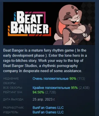 Beat Banger АВТОДОСТАВКА STEAM GIFT РОССИЯ - irongamers.ru