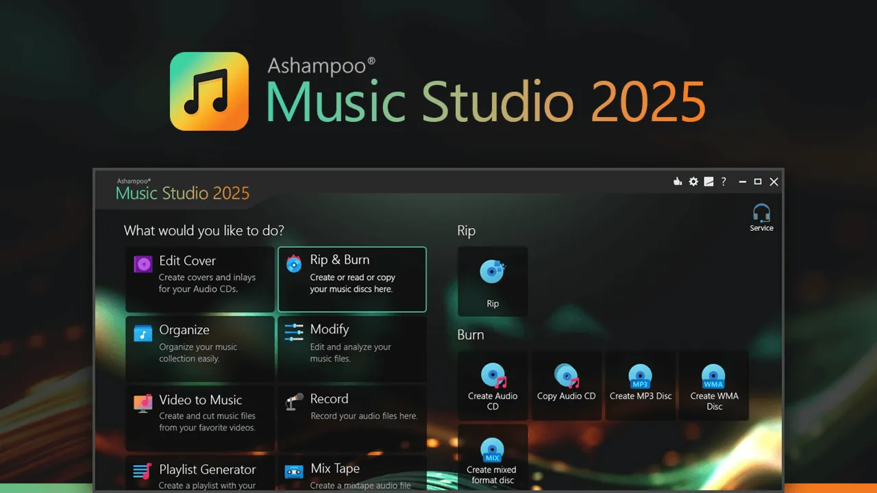 Ashampoo Music Studio 2025 | Лицензионный ключ, код. Музыкальная программа редактор
