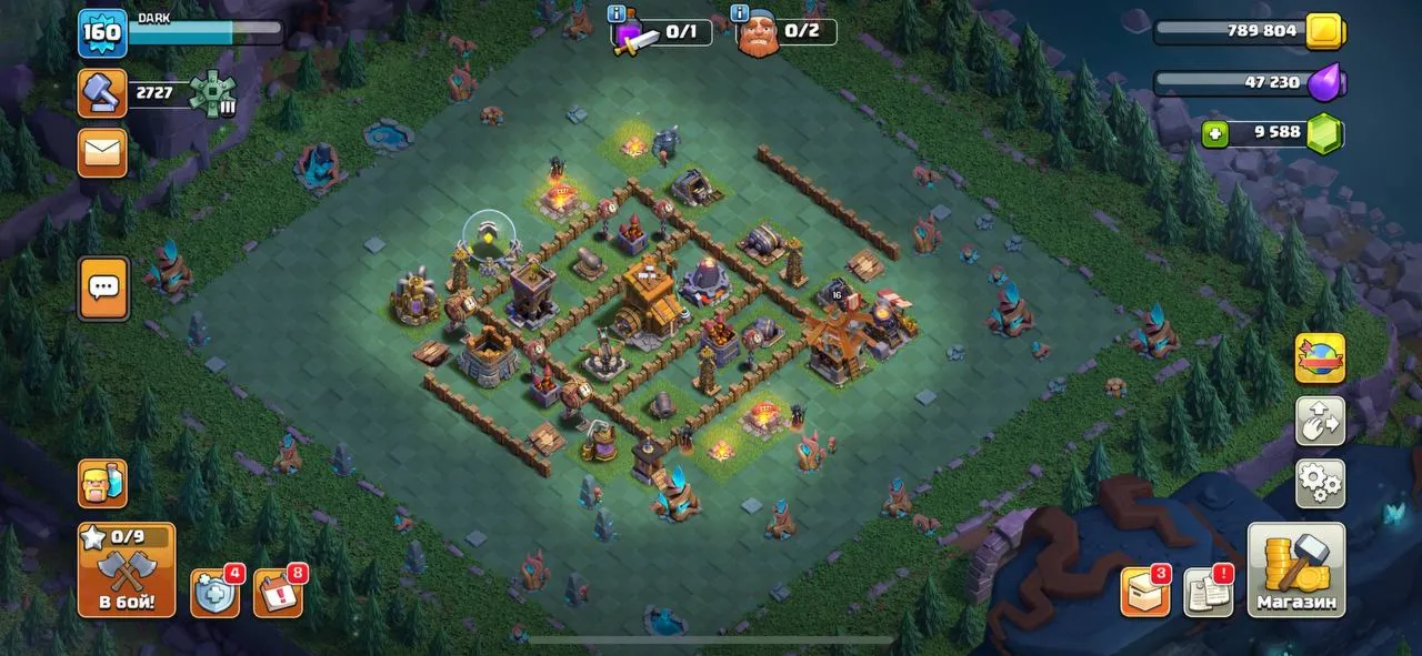 Clash Of Clans 14 TX, BH 10, 68/69/47/44/15, 9500 Гемов - irongamers.ru