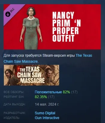 The Texas Chain Saw Massacre Nancy Outfit 1 Prim Proper АВТОДОСТАВКА STEAM GLOBAL МГН