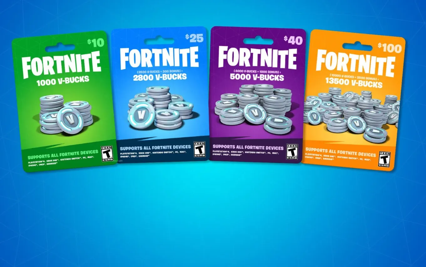 Fortnite V-bucks 1000-13500 PC/PS5/Xbox/Phone - Аккаунт - irongamers.ru