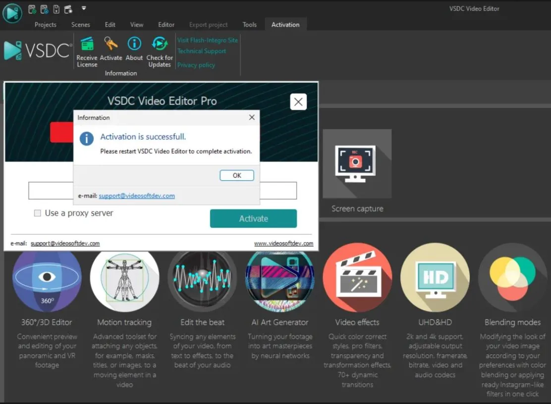 VSDC Video Editor PRO 10 (лицензия 1 год)