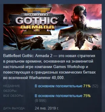 Battlefleet Gothic: Armada II STEAM GIFT РОССИЯ - irongamers.ru