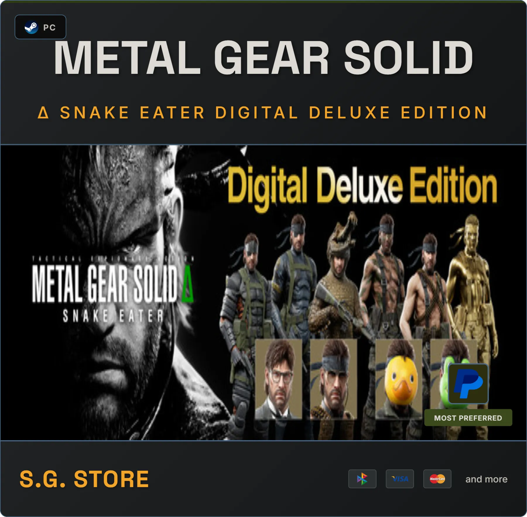 ❤ ️ METAL GEAR SOLID: SNAKE EATER Deluxe Edition Steam Offline