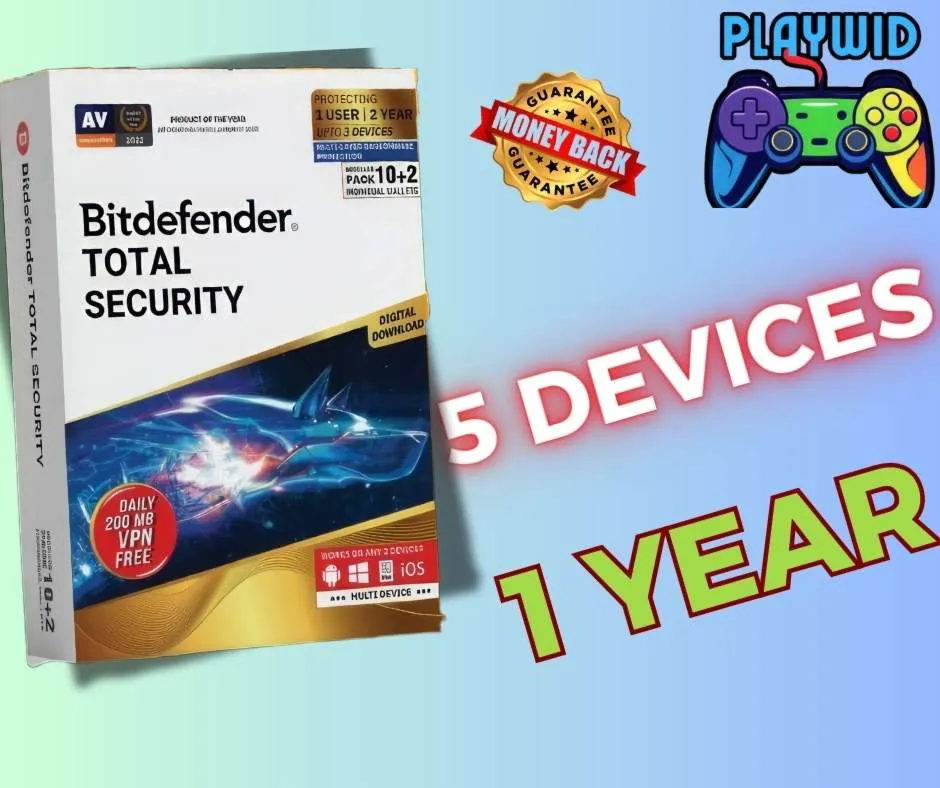 BКлюч Bitdefender Total Security для 5 устройств на 1 г - irongamers.ru