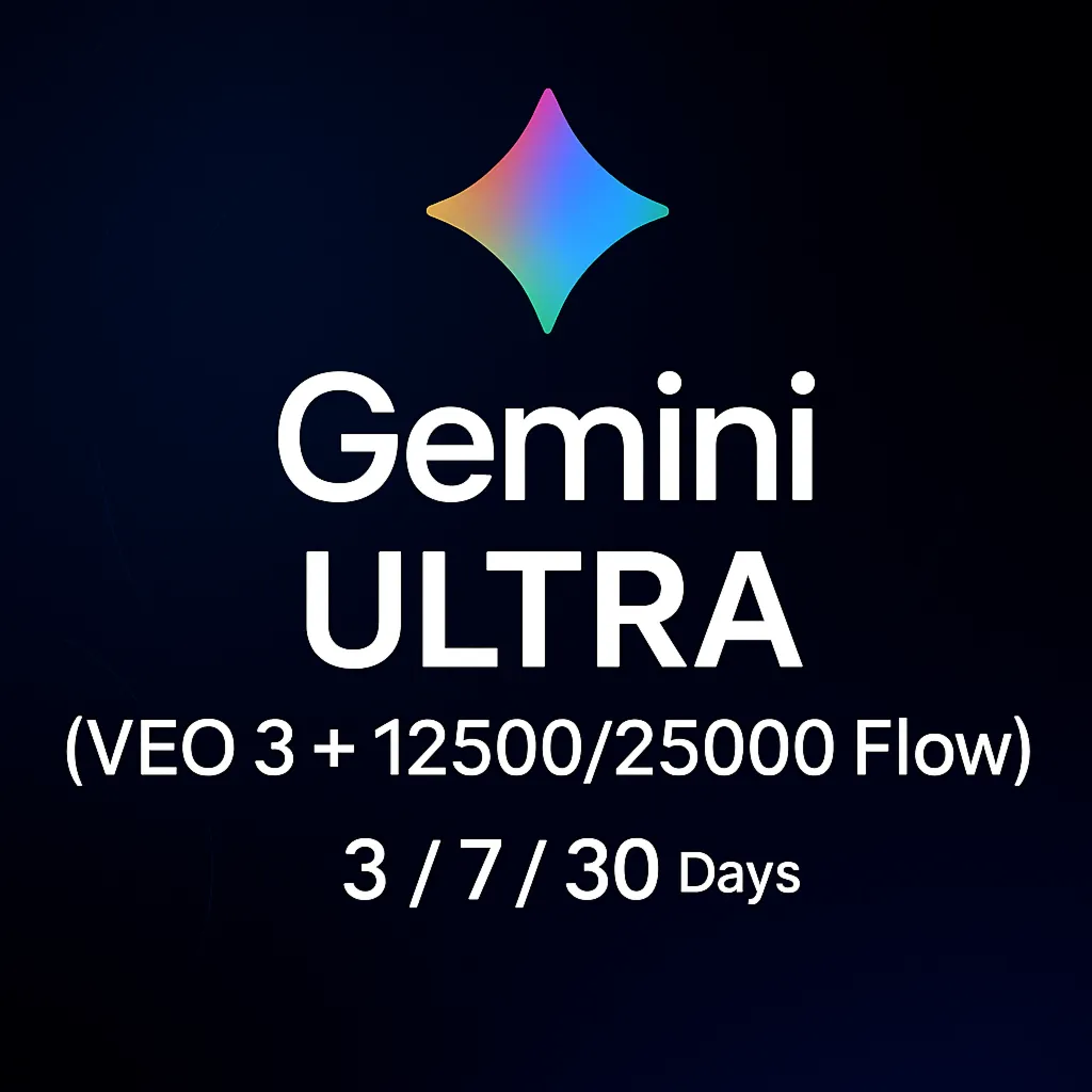 СЧЕТ GEMINI ULTRA НА 7/30/183 ДНЕЙ (ANTIGRAVITY + VEO3)
