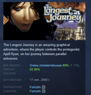 The Longest Journey АВТОДОСТАВКА STEAM GIFT РОССИЯ - irongamers.ru