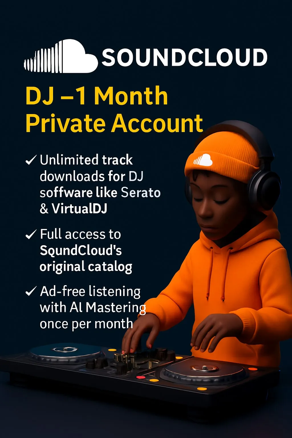 🔥 🔥 SOUNDCLOUD DJ 1 МЕСЯЦ ЧАСТНЫЙ АККАУНТ 🔥 💯 💯 