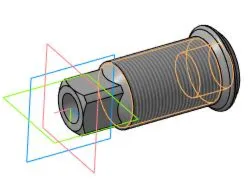 Чертеж и 3D модель детали винт