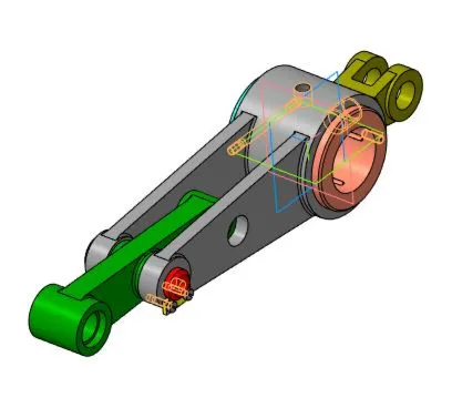 МЧ00.29.00.000 тяга - Чертеж и 3D модель