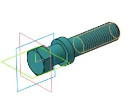 МЧ00.36.00.07 винт М20 - Чертеж и 3D модель
