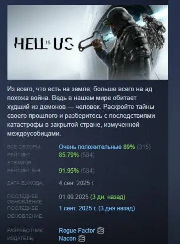 Hell is Us АВТОДОСТАВКА STEAM GLOBAL МГНОВЕННО ЛИЦЕНЗИЯ