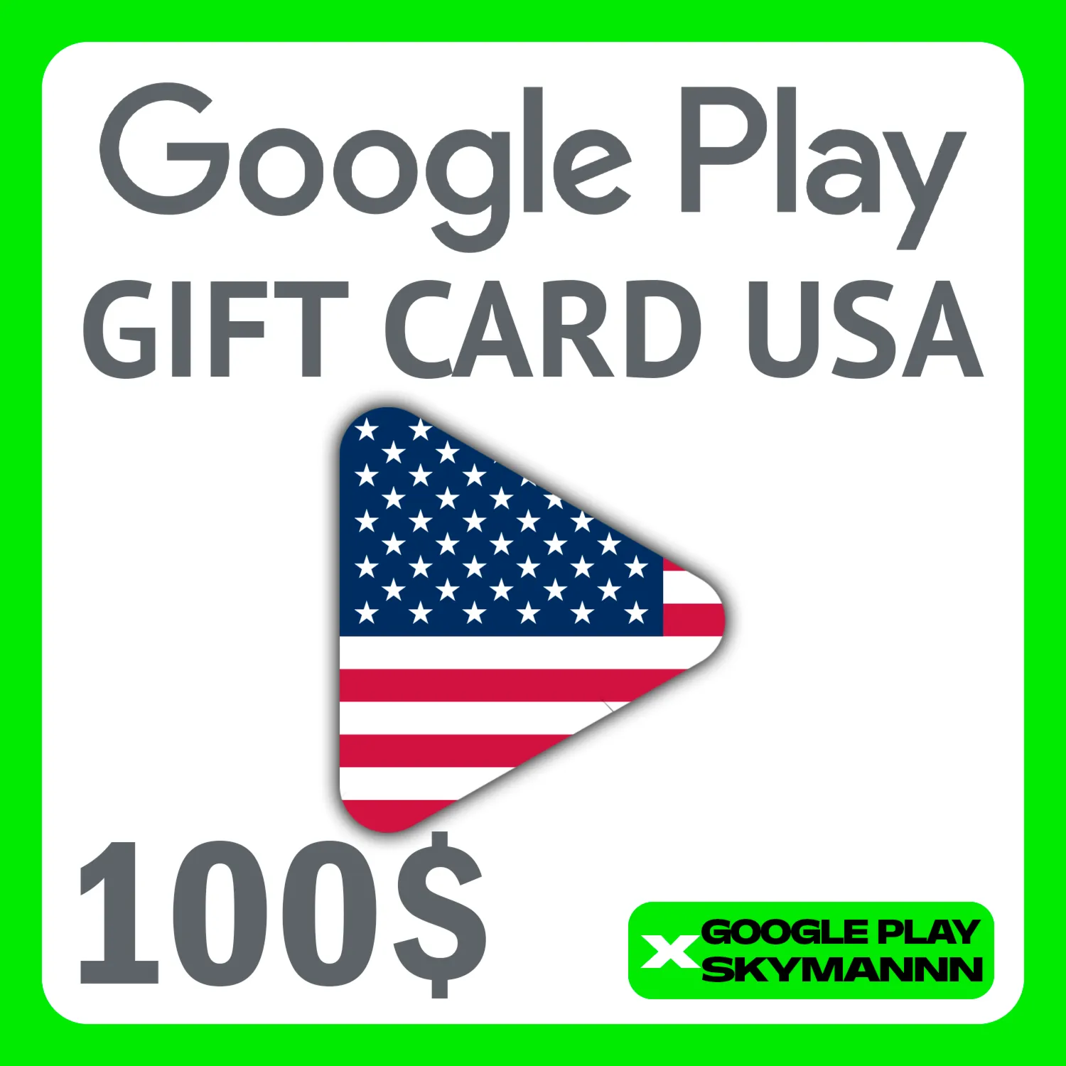 Google Play Gift Card 100$ USD USA АВТО ВЫДАЧА 24/7 - irongamers.ru