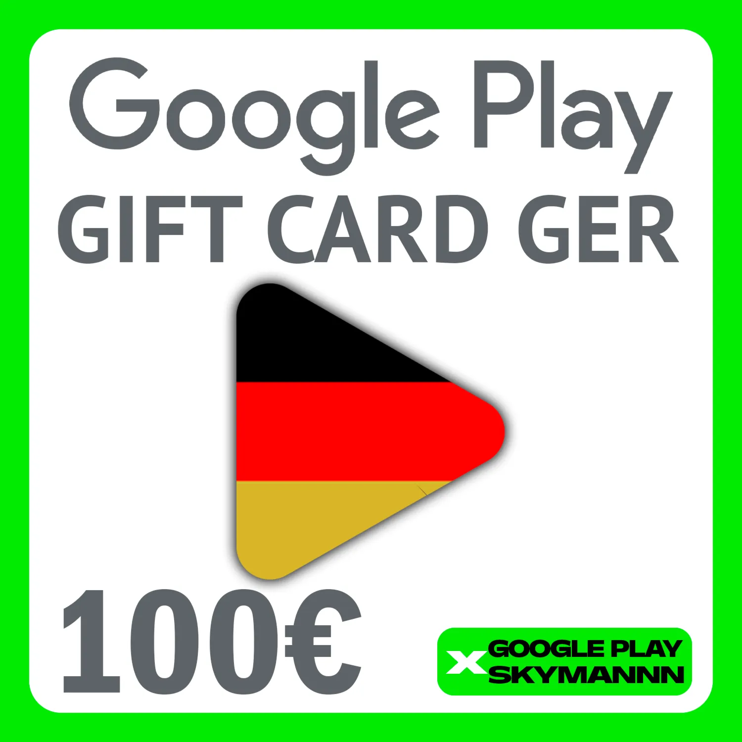 Google Play Gift Card 100€ DE Германия АВТО ВЫДАЧА 24/7 - irongamers.ru