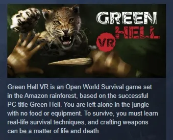 Green Hell VR АВТОДОСТАВКА STEAM РОССИЯ - irongamers.ru