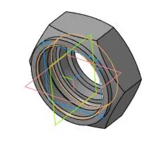 61.008 гайка накидная - 3D модель детали